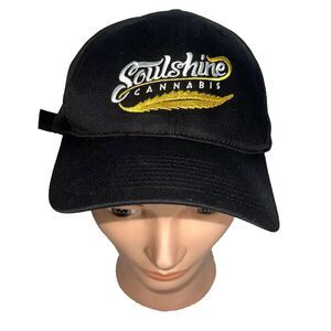 Soulshine Cannabis Men's Hat Cap Port‎ Authority Black Buckle Adjustable